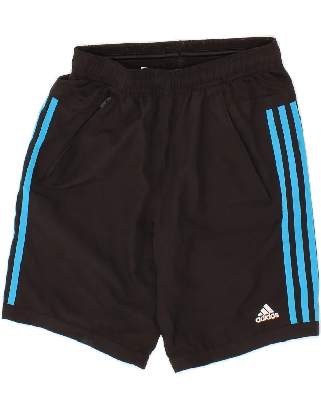 ADIDAS Boys Climacool Sport Shorts 11-12 Years Black Polyester