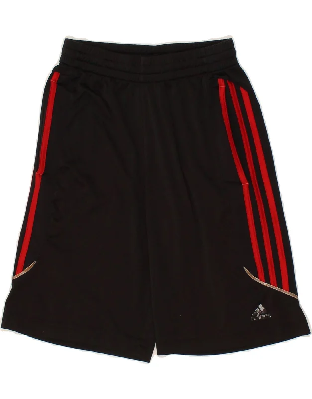 ADIDAS Boys Climacool Sport Shorts 9-10 Years Black Polyester