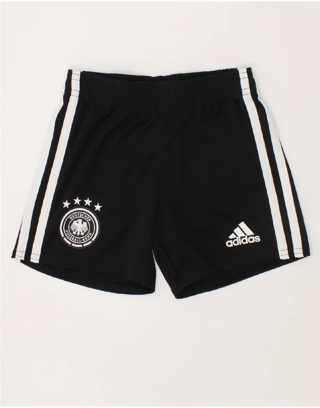 ADIDAS Boys Deutscher Fussball Bund Sport Shorts 3-4 Years Black Polyester