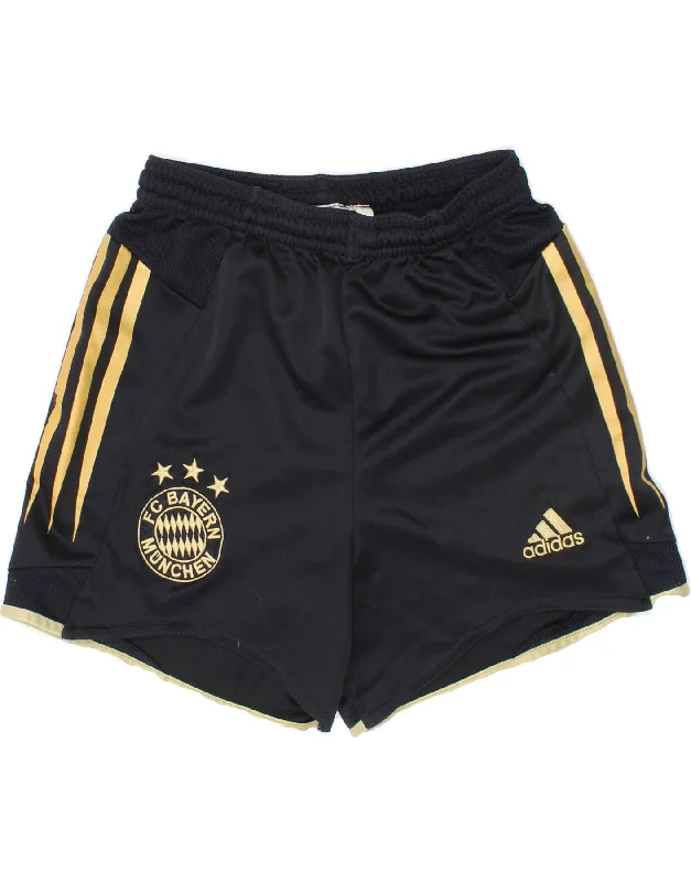 ADIDAS Boys FC Bayern Munchen Graphic Sport Shorts 9-10 Years Black