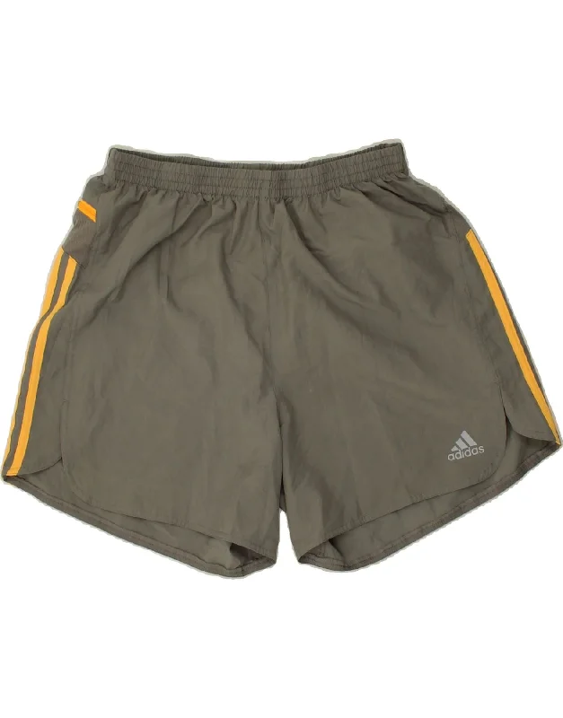 ADIDAS Boys Sport Shorts 12-13 Years Large Khaki Polyester