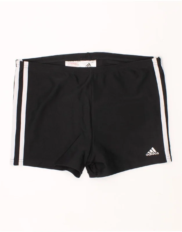 ADIDAS Boys Sport Shorts 13-14 Years Black Nylon