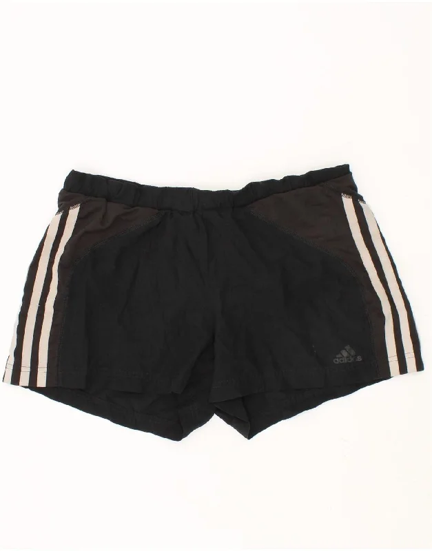 ADIDAS Boys Sport Shorts 15-16 Years Black Polyester