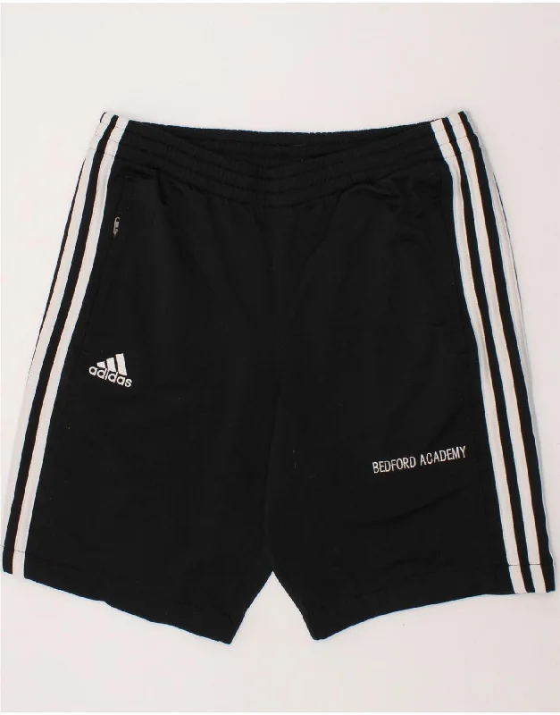 ADIDAS Boys Sport Shorts 15-16 Years Black Polyester