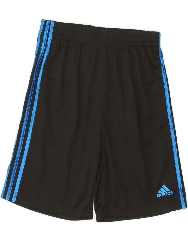 ADIDAS Boys Sport Shorts 15-16 Years Large Black Polyester