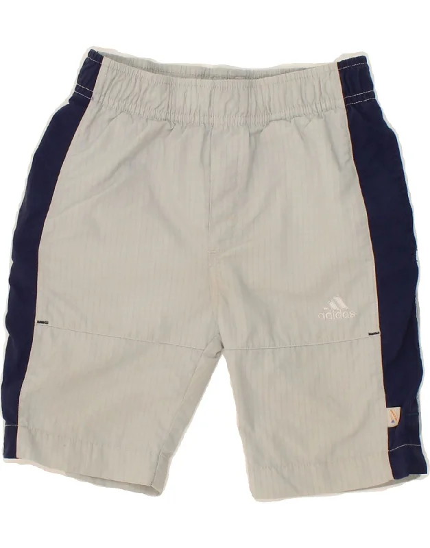 ADIDAS Boys Sport Shorts 2-3 Years Grey Colourblock Polyamide