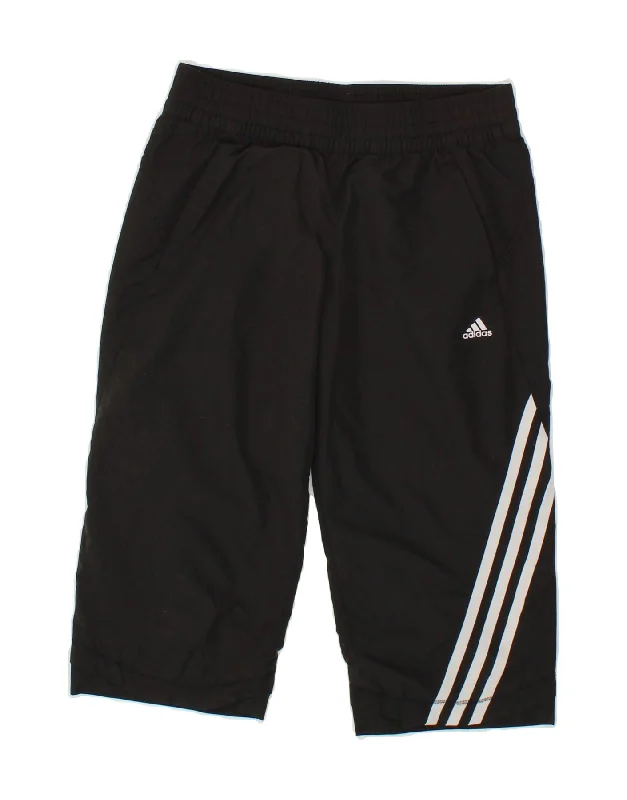 ADIDAS Girls Clima 365 Bermuda Sport Shorts 11-12 Years Black Polyester