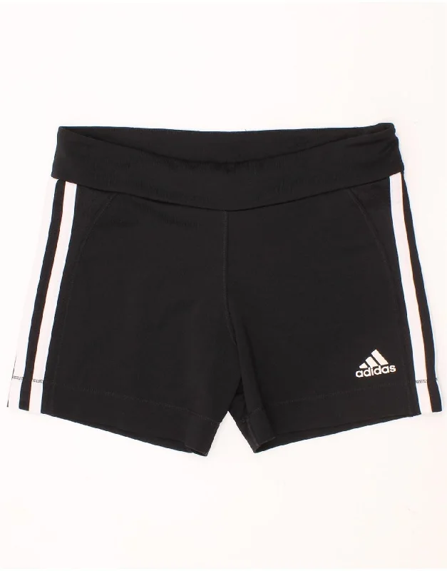 ADIDAS Girls Climacool Sport Shorts 11-12 Years Black Polyester