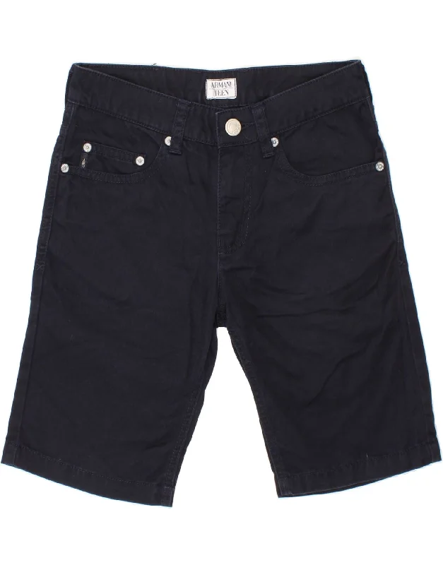 ARMANI TEEN Boys Casual Shorts 7-8 Years W24  Navy Blue Cotton