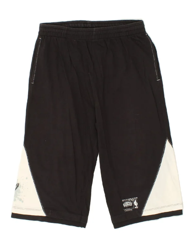 CHAMPION Boys Casual Shorts 13-14 Years XL  Black Colourblock Cotton