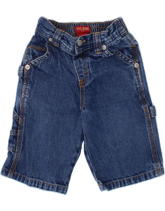 GUESS Baby Boys Denim Shorts 3-6 Months W18  Blue Cotton