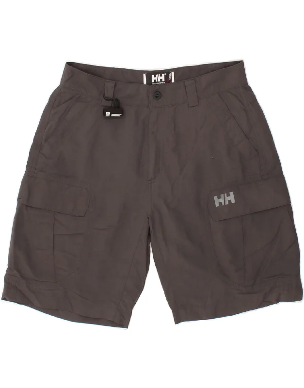 HELLY HANSEN Boys Cargo Shorts 15-16 Years W28 Grey Polyamide