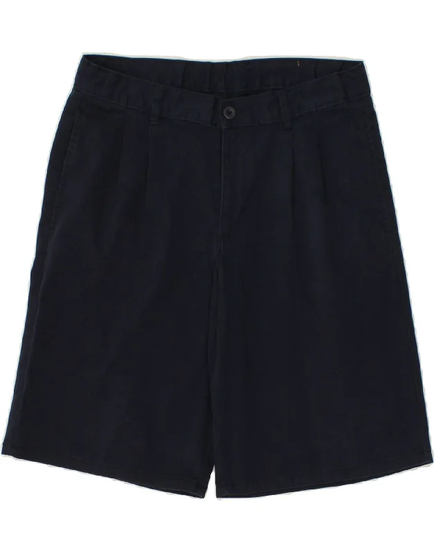 IZOD Boys Chino Shorts 15-16 Years W32 Navy Blue Cotton