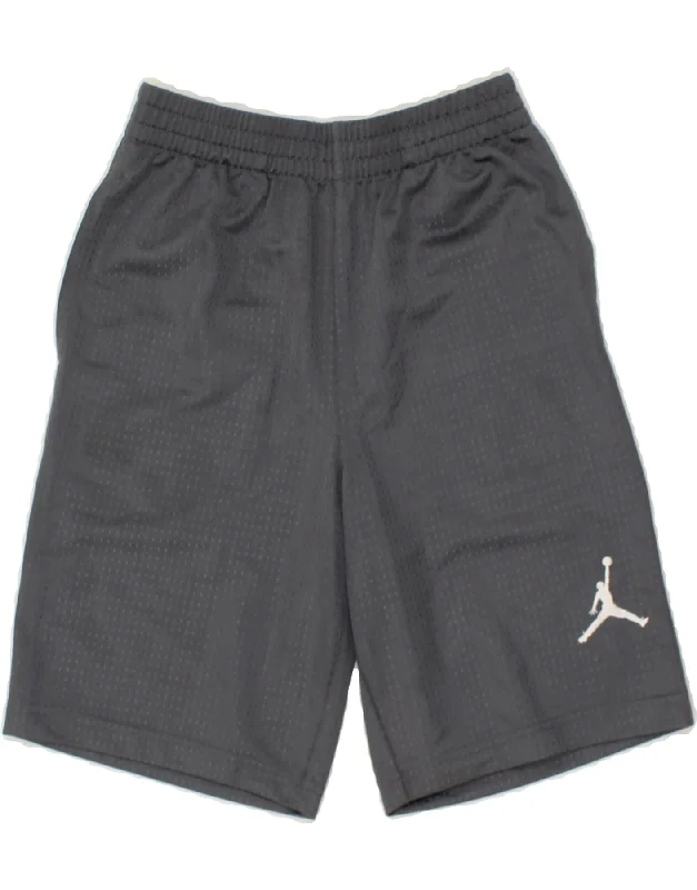 JORDAN Boys Sport Shorts 10-11 Years Medium  Grey Polyester