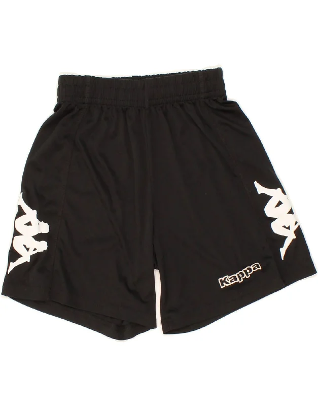 KAPPA Boys Graphic Sport Shorts 9-10 Years Black