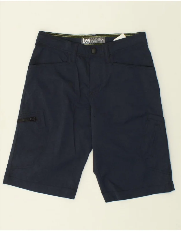 LEE Boys Cargo Shorts 11-12 Years W28  Navy Blue Polyester