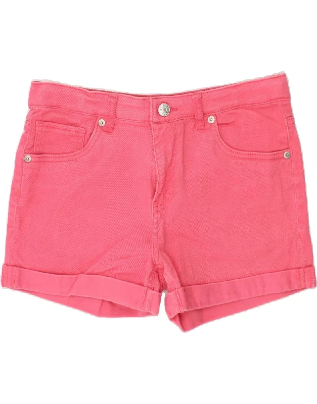 LEVI'S Girls Denim Shorts 15-16 Years W28 Pink Cotton