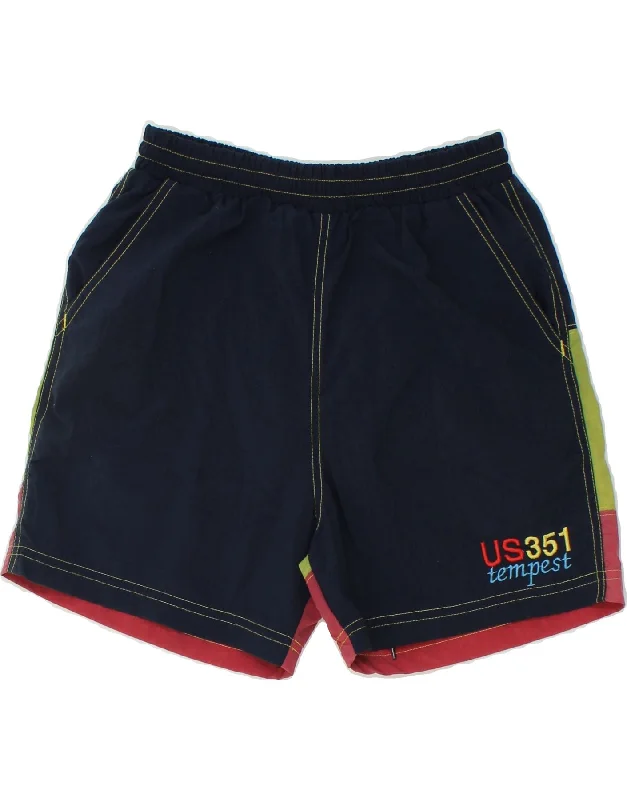 LOTTO Boys Graphic Sport Shorts 13-14 Years 2XL Navy Blue Colourblock