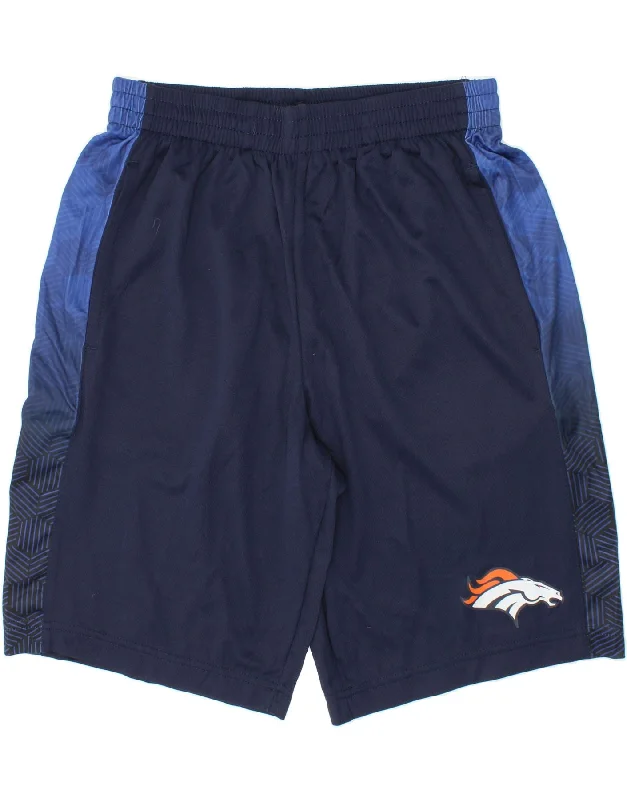 NFL Boys Sport Shorts 14-15 Years Navy Blue Colourblock Polyester