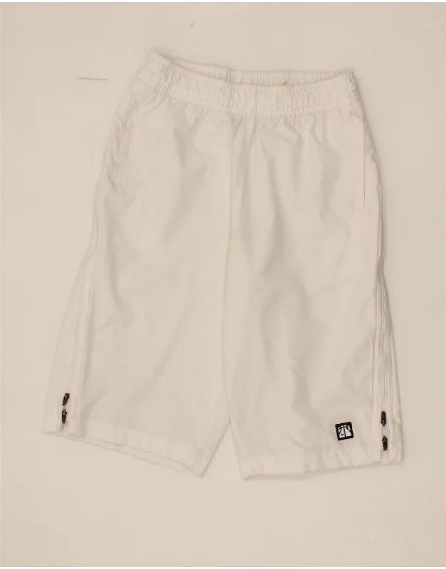 NIKE Boys Bermuda Sport Shorts 14-15 Years Large White Polyester