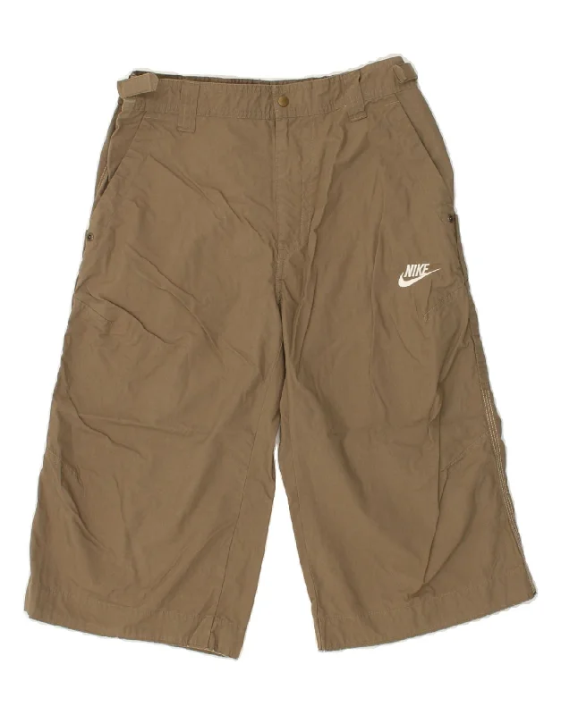 NIKE Boys Cargo Shorts 12-13 Years Large Brown Cotton