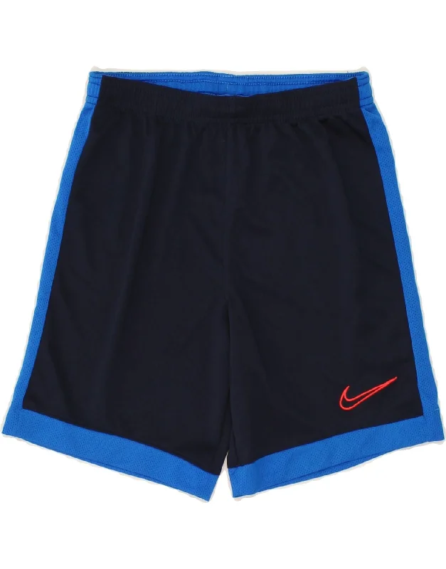 NIKE Boys Dri Fit Sport Shorts 10-11 Years Medium  Navy Blue Polyester