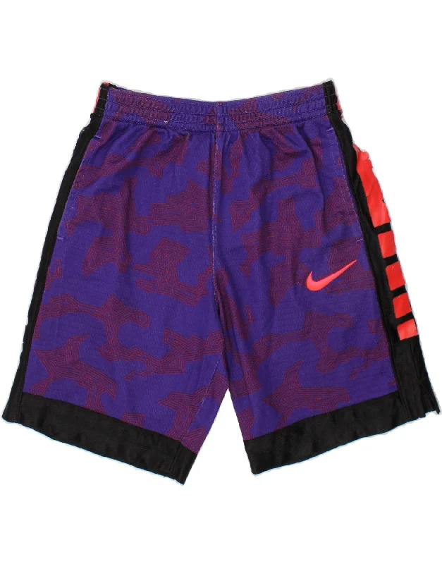 NIKE Boys Dri Fit Sport Shorts 6-7 Years Large  Purple Geometric Polyester