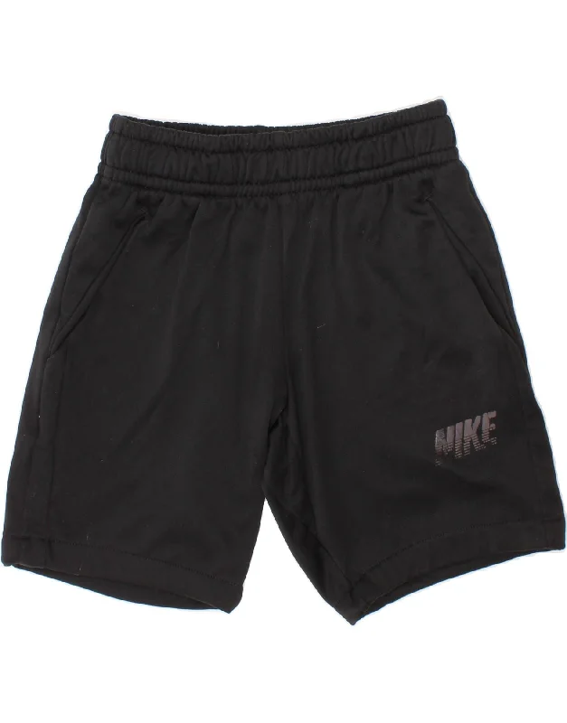 NIKE Boys Dri Fit Sport Shorts 7-8 Years Small  Black Polyester