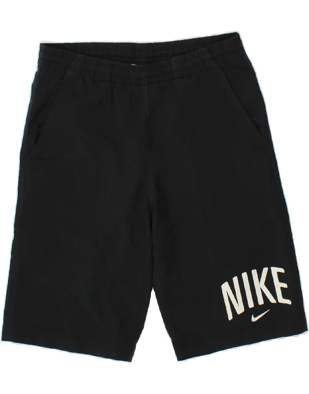 NIKE Boys Graphic Sport Shorts 12-13 Years Large  Black Polyester