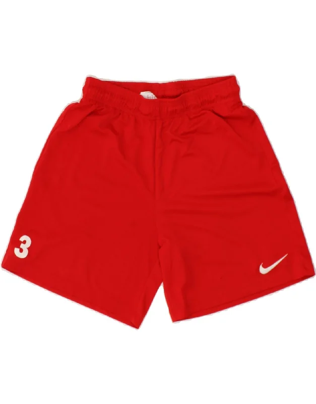 NIKE Boys Sport Shorts 12-13 Years Large Red Polyester