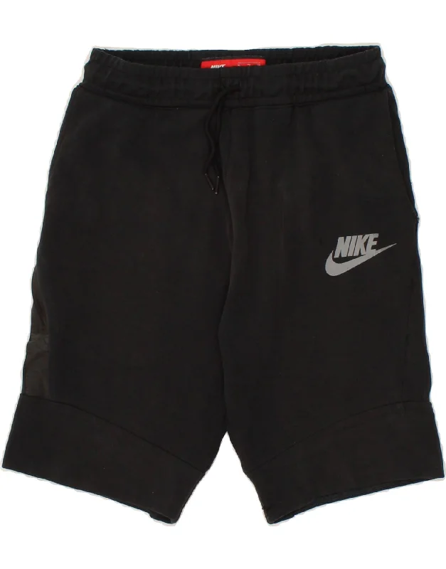 NIKE Boys Sport Shorts 13-14 Years XL Black Cotton