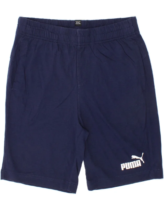 PUMA Boys Sport Shorts 11-12 Years Navy Blue