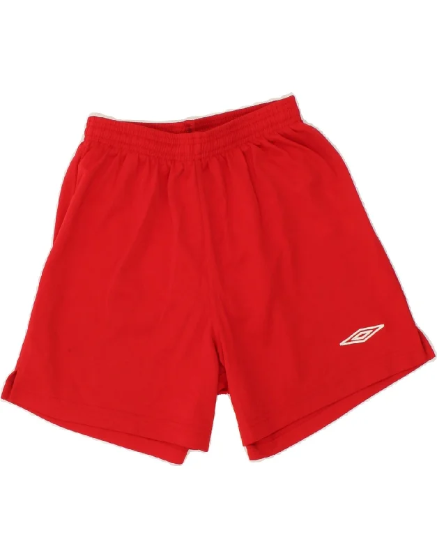 UMBRO Boys Sport Shorts 13-14 Years XL Red Polyester