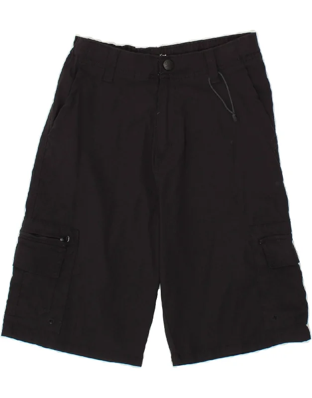 WRANGLER Boys Cargo Shorts 11-12 Years W26  Black Nylon