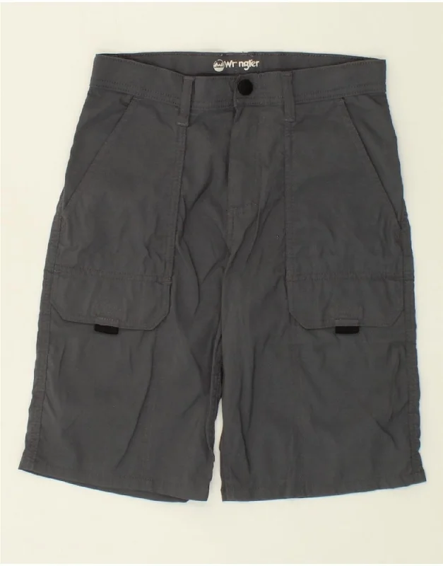 WRANGLER Boys Cargo Shorts 11-12 Years W26 Grey Nylon