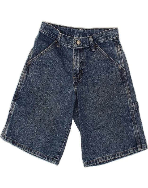 WRANGLER Boys Regular Denim Shorts 7-8 Years W24  Blue Cotton