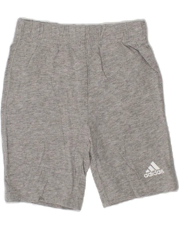 ADIDAS Baby Boys Sport Shorts 18-24 Months Grey Cotton