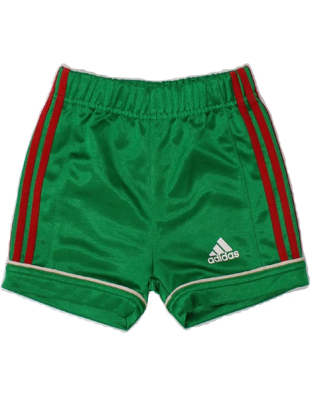 ADIDAS Baby Boys Sport Shorts 3-6 Months Green Polyester