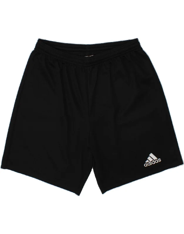 ADIDAS Boys Aeroready Graphic Sport Shorts 13-14 Years Black Polyester