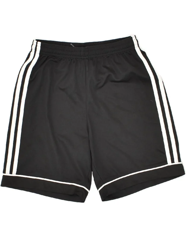 ADIDAS Boys Aeroready Sport Shorts 11-12 Years Black Polyester