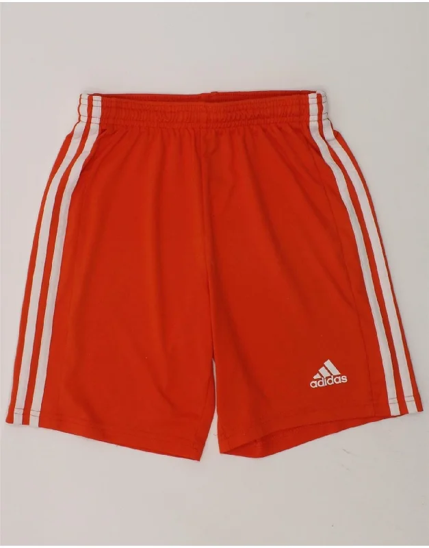 ADIDAS Boys Aeroready Sport Shorts 11-12 Years Orange Polyester