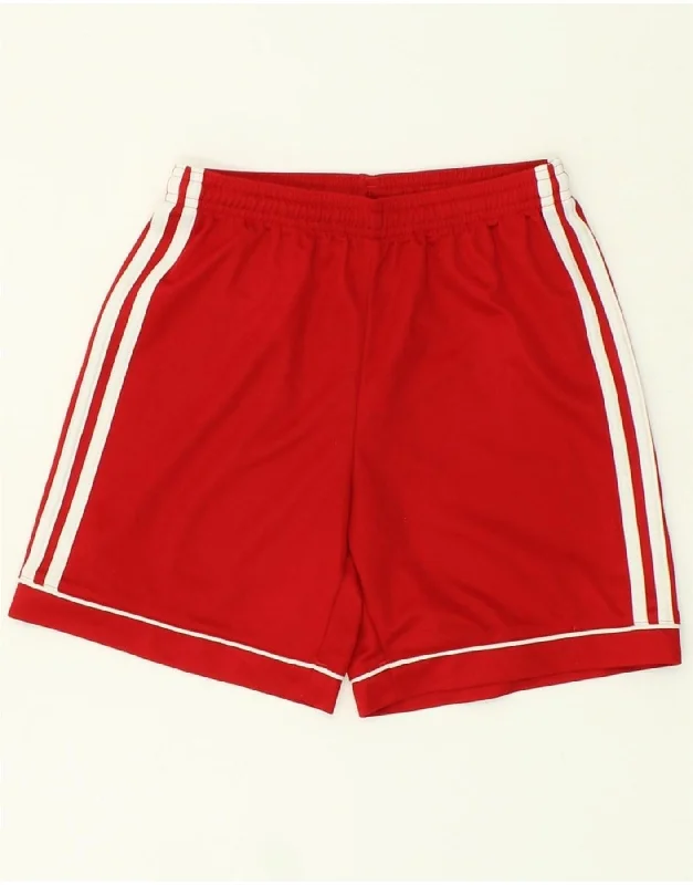 ADIDAS Boys Aeroready Sport Shorts 11-12 Years Red Polyester