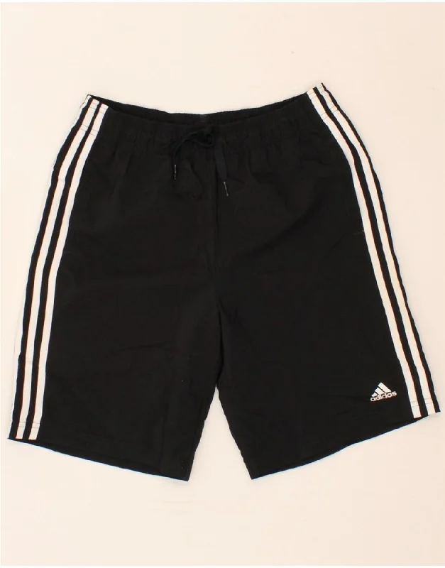 ADIDAS Boys Aeroready Sport Shorts 13-14 Years Black Polyester