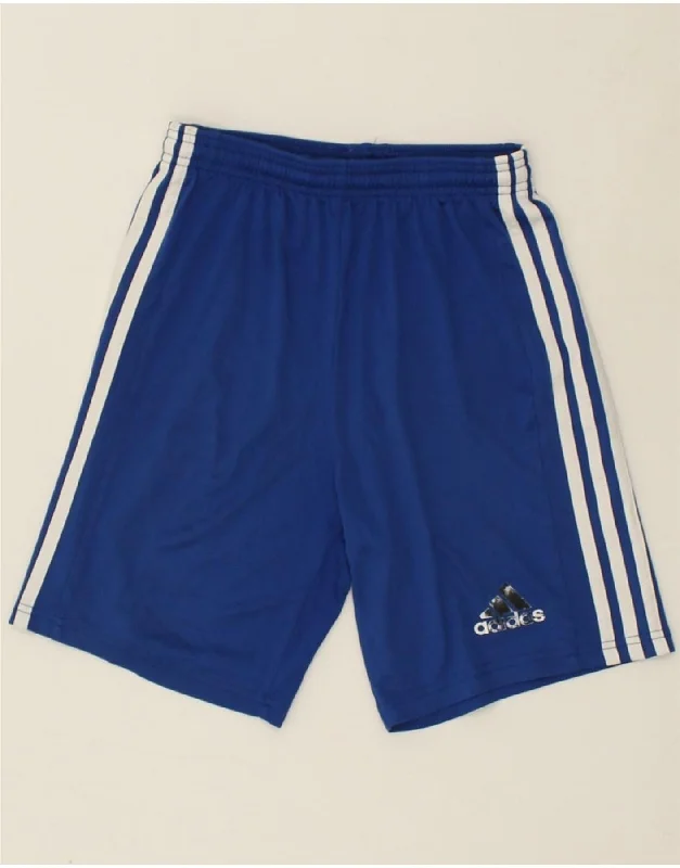 ADIDAS Boys Aeroready Sport Shorts 13-14 Years Blue Polyester