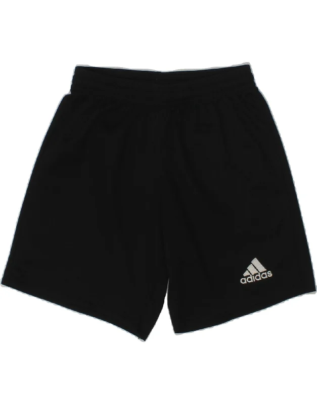 ADIDAS Boys Aeroready Sport Shorts 7-8 Years Black Polyester