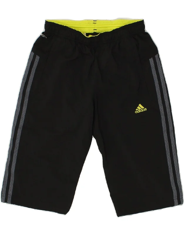 ADIDAS Boys Climacool Bermuda Sport Shorts 9-10 Years Black Polyester