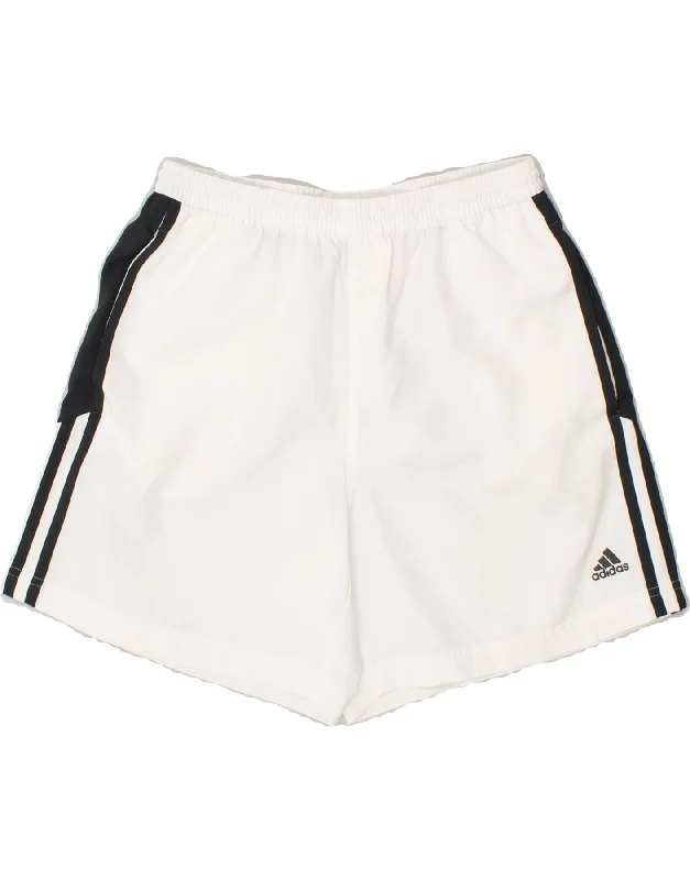 ADIDAS Boys Climacool Sport Shorts 15-16 Years White Polyester