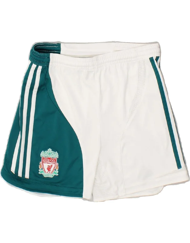 ADIDAS Boys Climacool Sport Shorts 9-10 Years White Colourblock Polyester