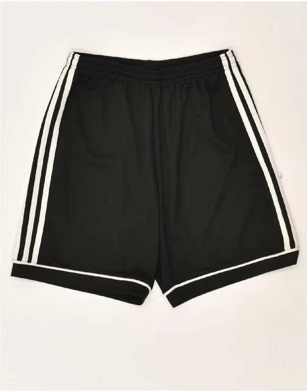 ADIDAS Boys Climalite Graphic Sport Shorts 13-14 Years Black