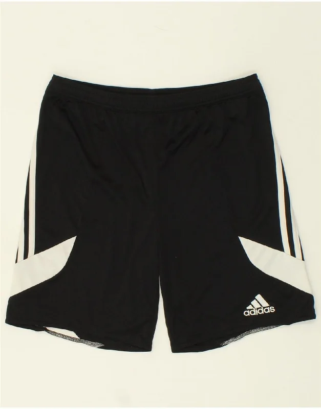 ADIDAS Boys Climalite Graphic Sport Shorts 13-14 Years XL  Black